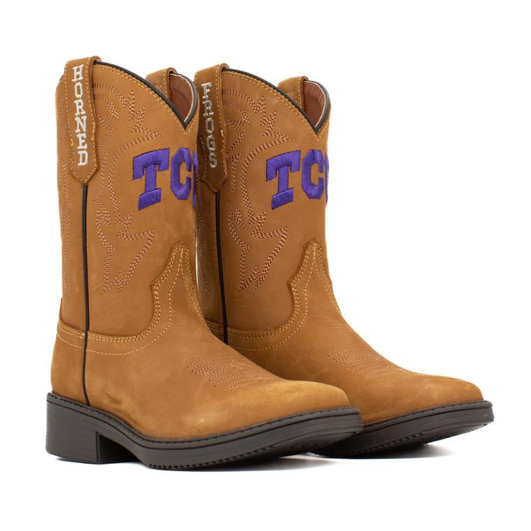 gameday boots Boden - Gameday Kid's Square Toe Western Boot - TCU Horned Frogs