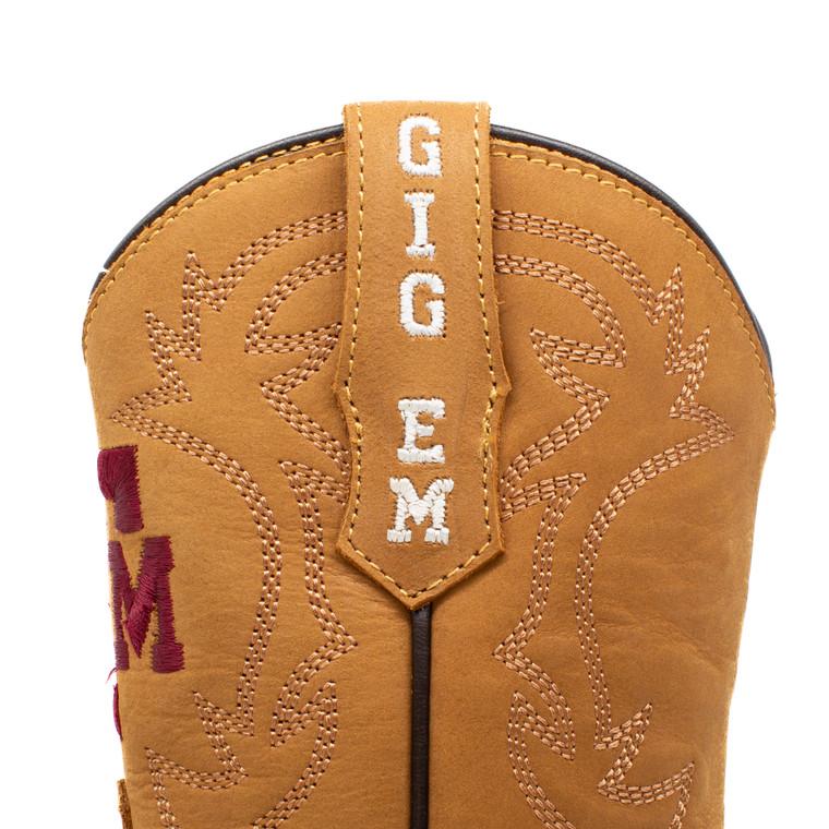 Gameday Boots Boden - Gameday Kid's Square Toe Western Boot - Texas A&M Aggies