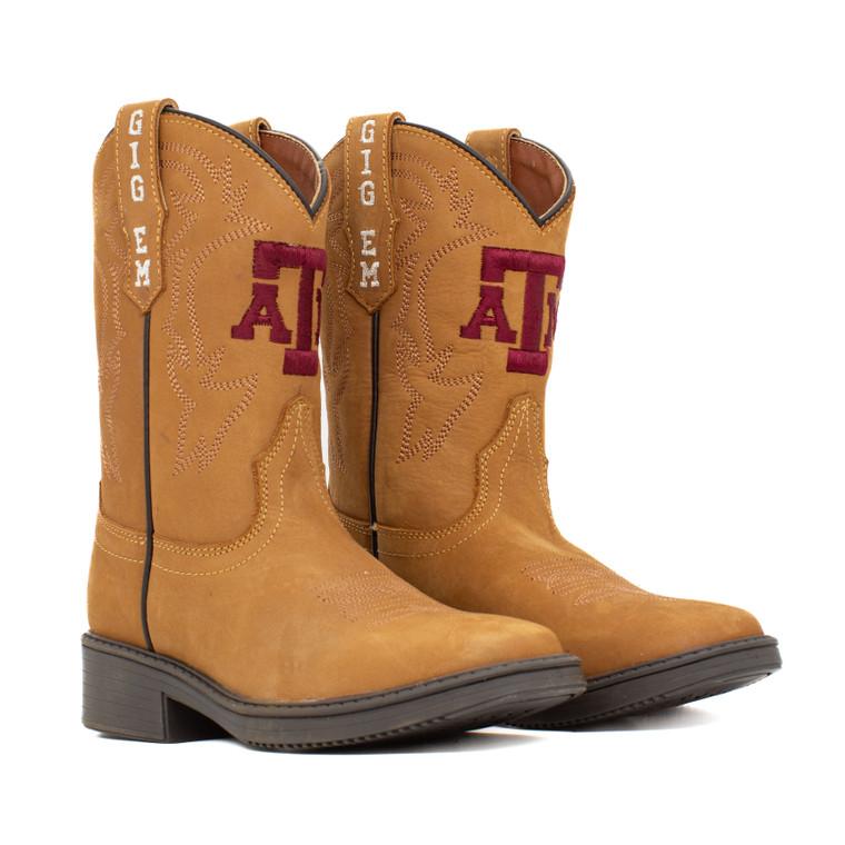 gameday boots Boden - Gameday Kid's Square Toe Western Boot - Texas A&M Aggies