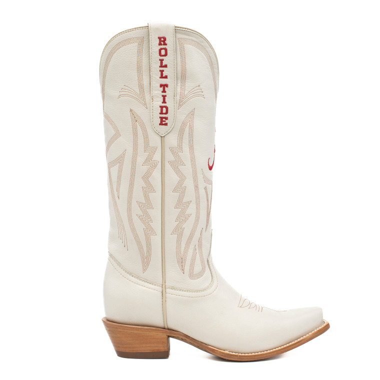 Gameday Boots Carrie - Gameday Women's Ivory Western Boot - Alabama Crimson Tide