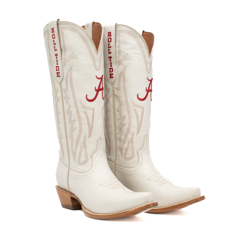 gameday boots Carrie - Gameday Women's Ivory Western Boot - Alabama Crimson Tide