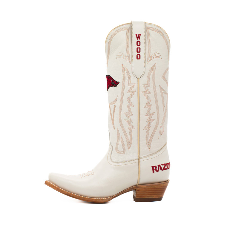 Gameday Boots Carrie - Gameday Women's Ivory Western Boot - Arkansas Razorbacks