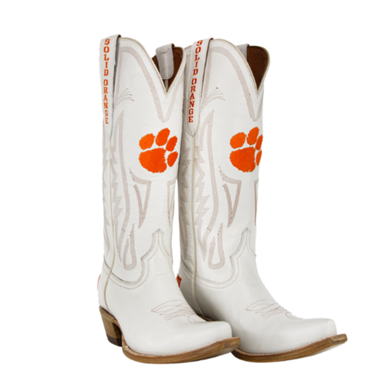 gameday boots Carrie - Gameday Women's Ivory Western Boot - Clemson Tigers gameday boots Carrie - Gameday Women's Ivory Western Boot - Clemson Tigers