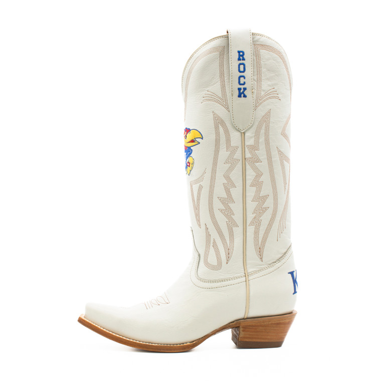 Gameday Boots Carrie - Gameday Women's Ivory Western Boot - Kansas Jayhawks