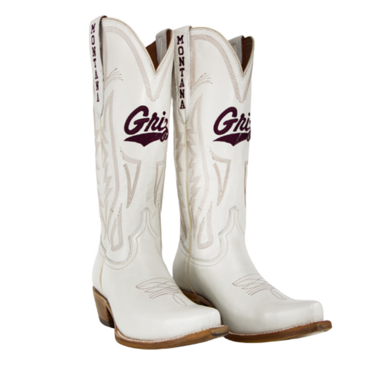 gameday boots Carrie - Gameday Women's Ivory Western Boot - Montana Grizzlies