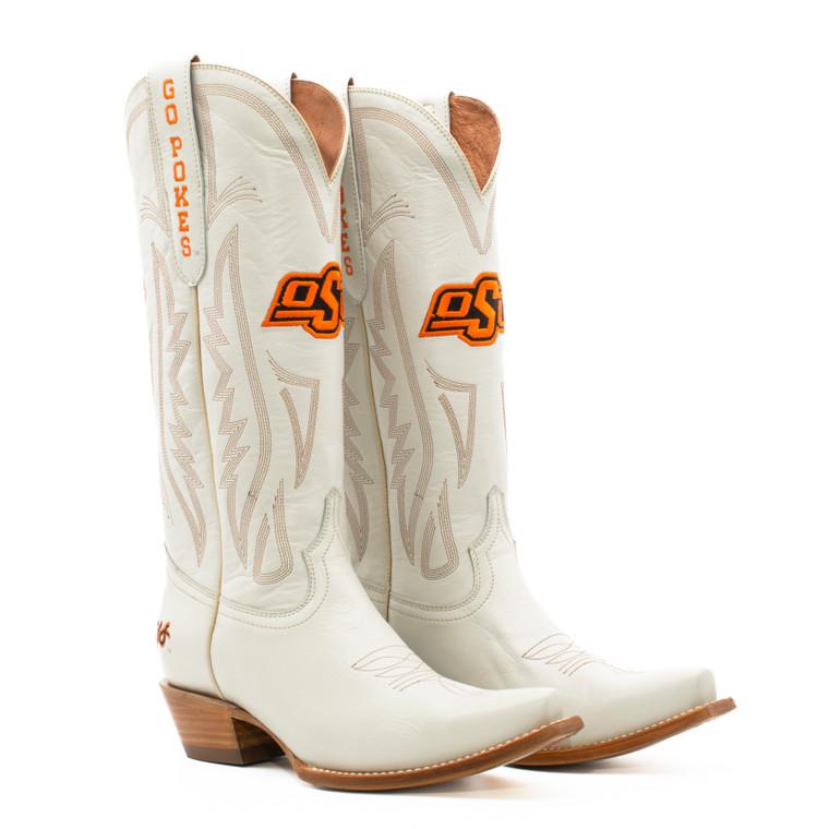 gameday boots Carrie - Gameday Women's Ivory Western Boot - Oklahoma State Cowboys
