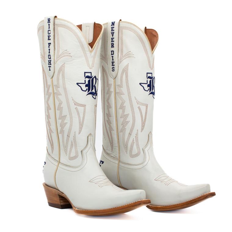 gameday boots Carrie - Gameday Women's Ivory Western Boot - Rice Owls