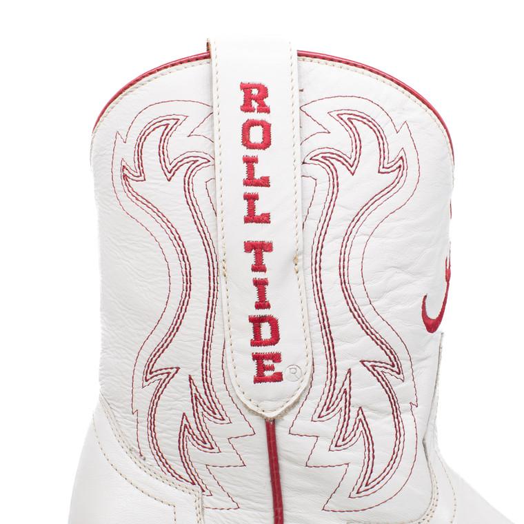 Gameday Boots Sarah - Gameday Women's Shorty Ivory Western Boot - Alabama Crimson Tide