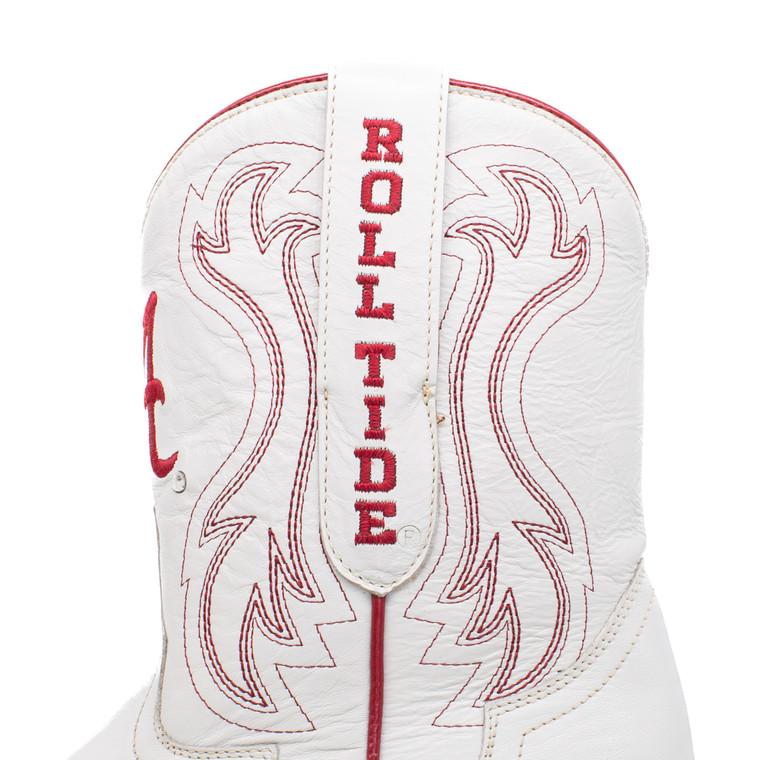 Gameday Boots Sarah - Gameday Women's Shorty Ivory Western Boot - Alabama Crimson Tide