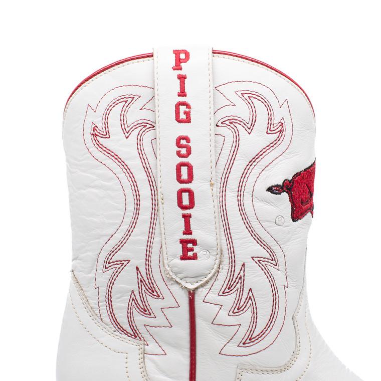 Gameday Boots Sarah - Gameday Women's Shorty Ivory Western Boot - Arkansas Razorbacks