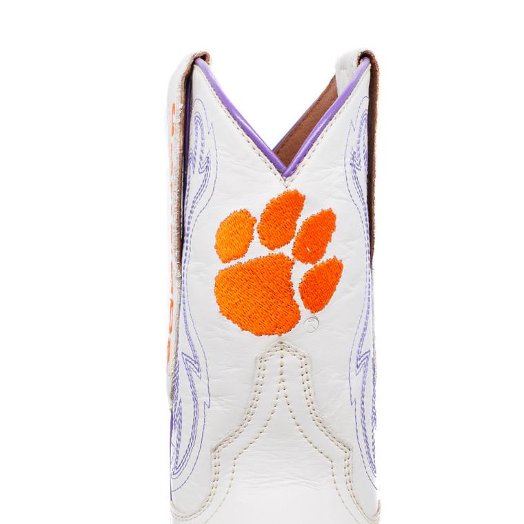 Gameday Boots Sarah - Gameday Women's Shorty Ivory Western Boot - Clemson Tigers