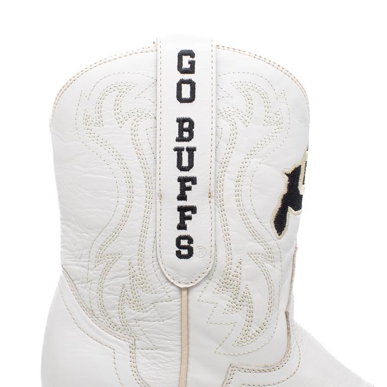 Gameday Boots Sarah - Gameday Women's Shorty Ivory Western Boot - Colorado Buffaloes