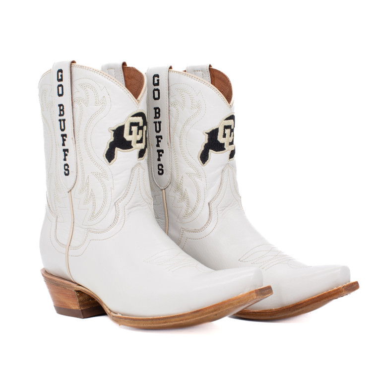 gameday boots Sarah - Gameday Women's Shorty Ivory Western Boot - Colorado Buffaloes