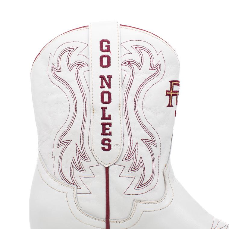Gameday Boots Sarah - Gameday Women's Shorty Ivory Western Boot - Florida State Seminoles