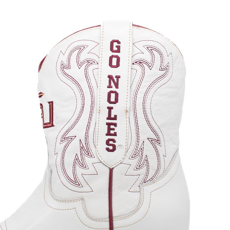 Gameday Boots Sarah - Gameday Women's Shorty Ivory Western Boot - Florida State Seminoles
