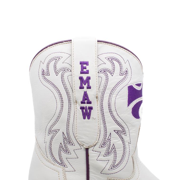 Gameday Boots Sarah - Gameday Women's Shorty Ivory Western Boot - Kansas State Wildcats