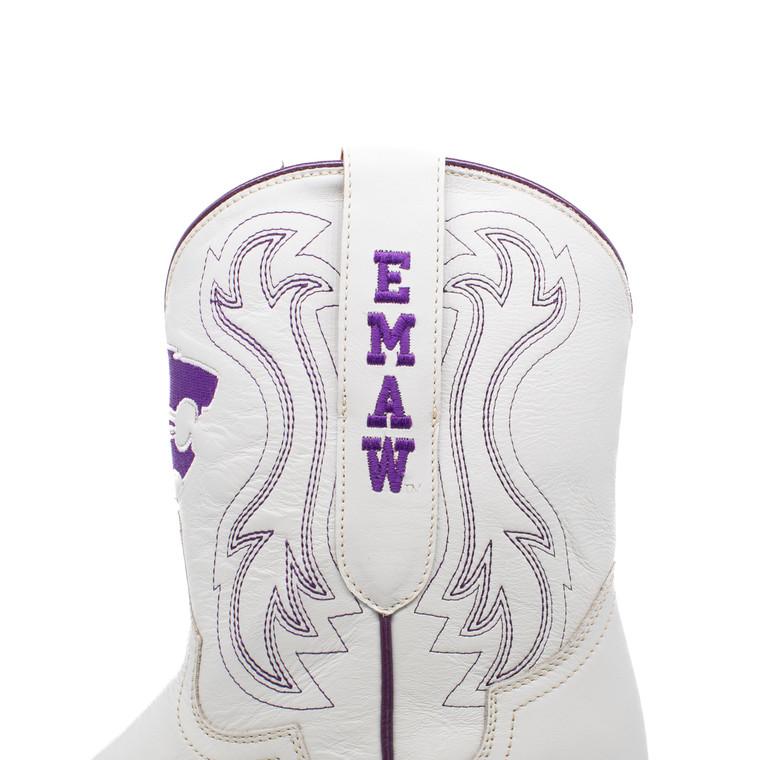 Gameday Boots Sarah - Gameday Women's Shorty Ivory Western Boot - Kansas State Wildcats