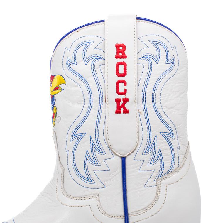 Gameday Boots Sarah - Gameday Women's Shorty Ivory Western Boot - Kansas Jayhawks
