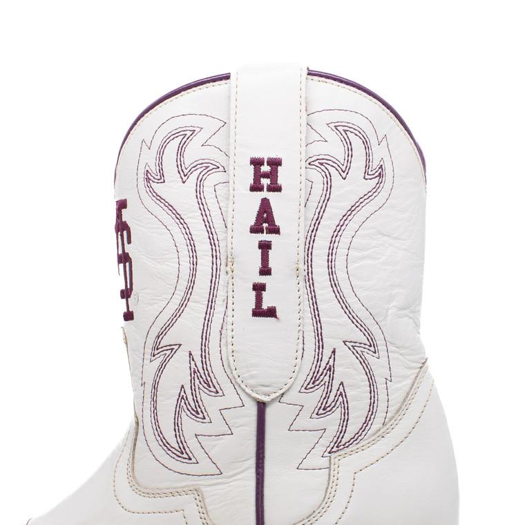 Gameday Boots Sarah - Gameday Women's Shorty Ivory Western Boot - Mississippi State Bulldogs