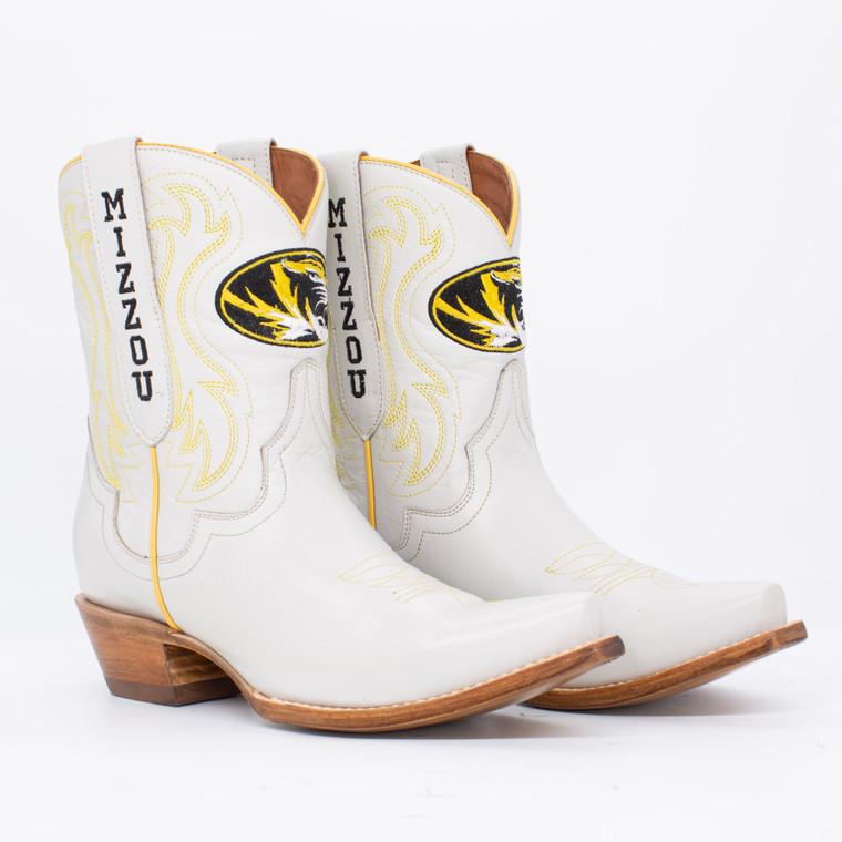 gameday boots Sarah - Gameday Women's Shorty Ivory Western Boot - Missouri Tigers