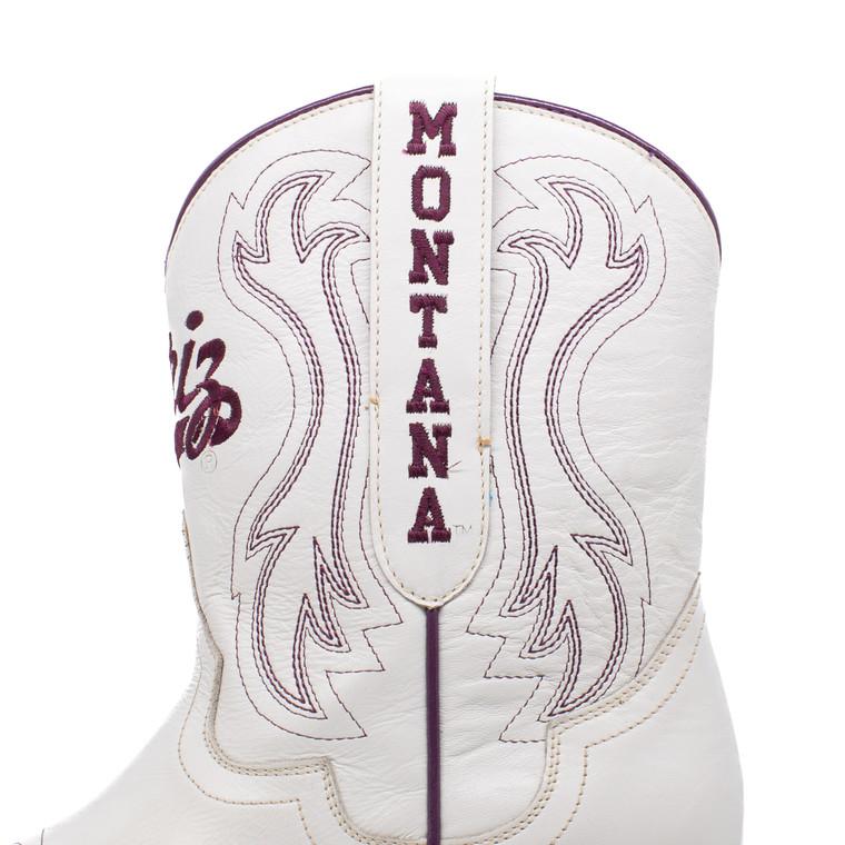 Gameday Boots Sarah - Gameday Women's Shorty Ivory Western Boot - Montana Grizzlies