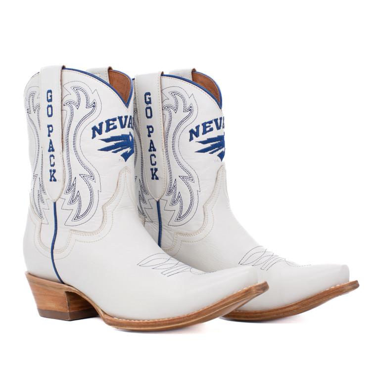 gameday boots Sarah - Gameday Women's Shorty Ivory Western Boot - Nevada Wolf Pack