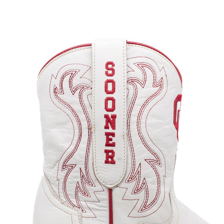 Gameday Boots Sarah - Gameday Women's Shorty Ivory Western Boot - Oklahoma Sooners