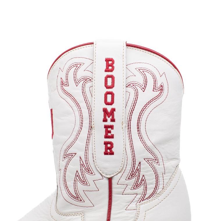 Gameday Boots Sarah - Gameday Women's Shorty Ivory Western Boot - Oklahoma Sooners