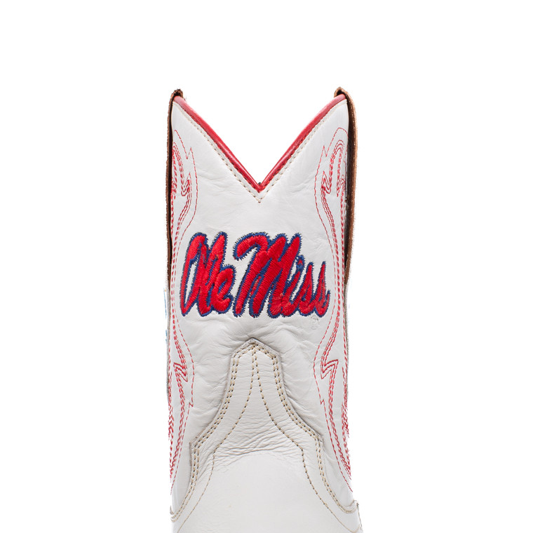 Gameday Boots Sarah - Gameday Women's Shorty Ivory Western Boot - Ole Miss Rebels