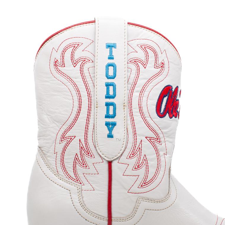 Gameday Boots Sarah - Gameday Women's Shorty Ivory Western Boot - Ole Miss Rebels