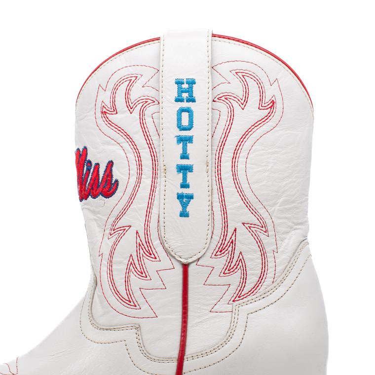 Gameday Boots Sarah - Gameday Women's Shorty Ivory Western Boot - Ole Miss Rebels