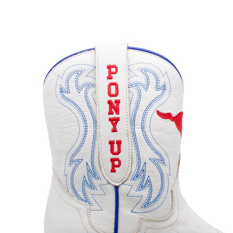 Gameday Boots Sarah - Gameday Women's Shorty Ivory Western Boot - SMU Mustangs