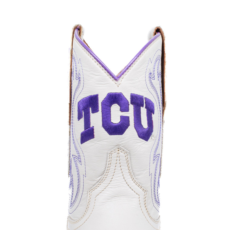 Gameday Boots Sarah - Gameday Women's Shorty Ivory Western Boot - TCU Horned Frogs