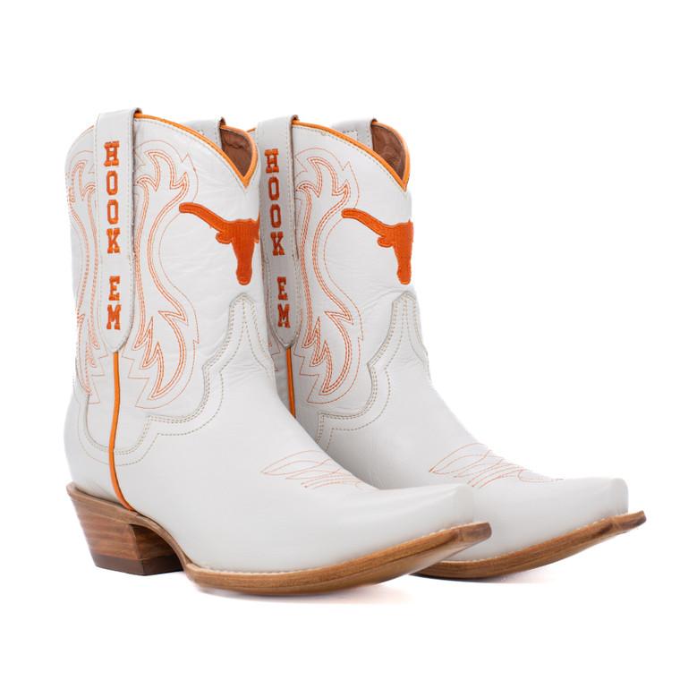 gameday boots Sarah - Gameday Women's Shorty Ivory Western Boot - Texas Longhorns