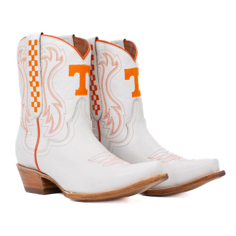 gameday boots Sarah - Gameday Women's Shorty Ivory Western Boot - Tennessee Volunteers