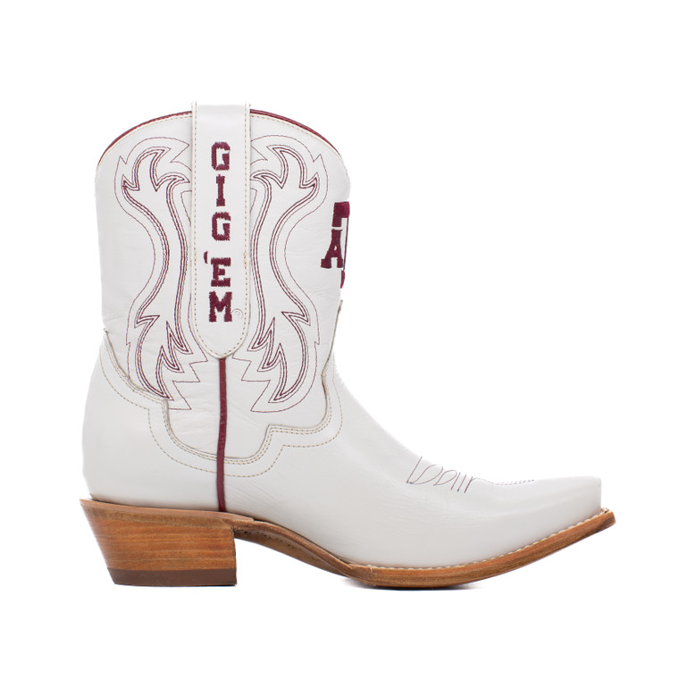 Gameday Boots Sarah - Gameday Women's Shorty Ivory Western Boot - Texas A&M Aggies