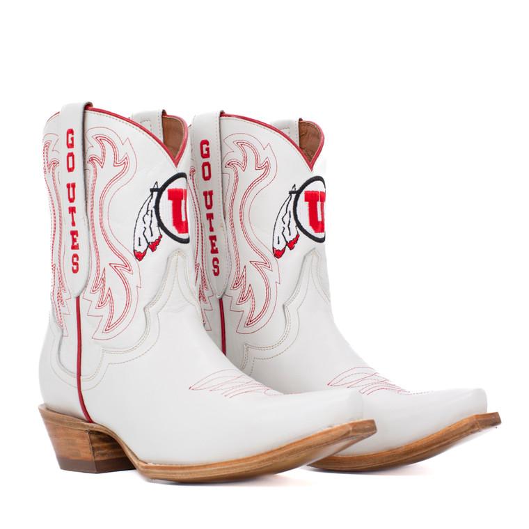 gameday boots Sarah - Gameday Women's Shorty Ivory Western Boot - Utah Utes
