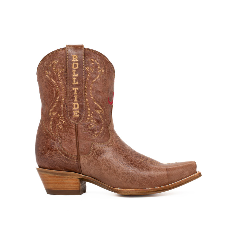 Gameday Boots Sarah - Gameday Women's Shorty Tan Western Boot - Alabama Crimson Tide