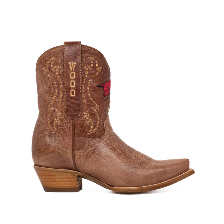 Gameday Boots Sarah - Gameday Women's Shorty Tan Western Boot - Arkansas Razorbacks