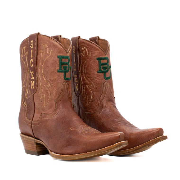 gameday boots Sarah - Gameday Women's Shorty Tan Western Boot - Baylor Bears