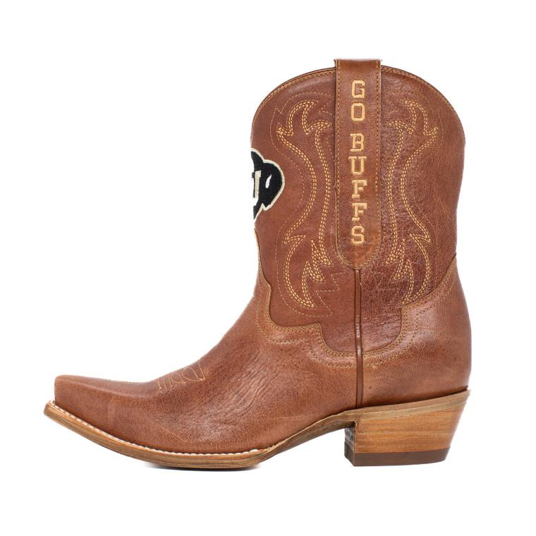 Gameday Boots Sarah - Gameday Women's Shorty Tan Western Boot - Colorado Buffaloes
