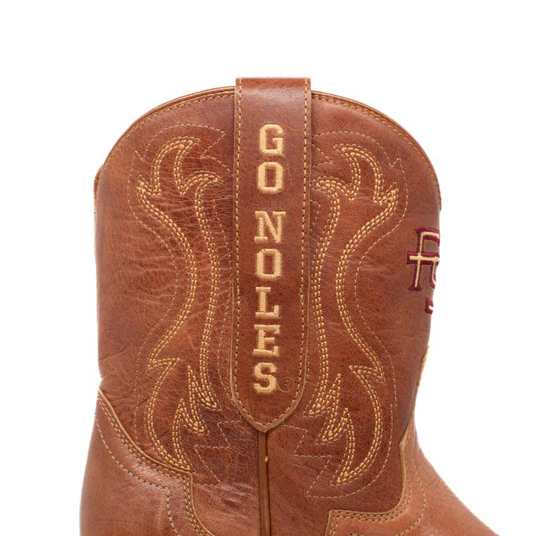 Gameday Boots Sarah - Gameday Women's Shorty Tan Western Boot - Florida State Seminoles