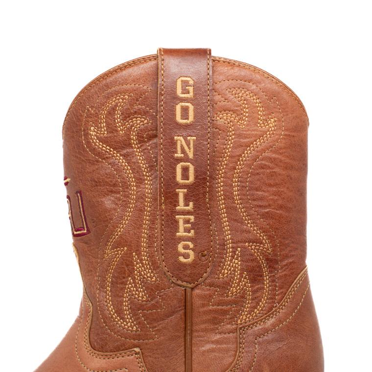Gameday Boots Sarah - Gameday Women's Shorty Tan Western Boot - Florida State Seminoles