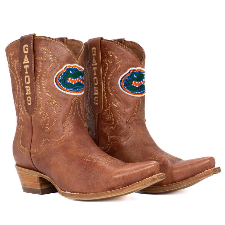 gameday boots Sarah - Gameday Women's Shorty Tan Western Boot - Florida Gators
