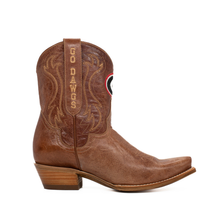 Gameday Boots Sarah - Gameday Women's Shorty Tan Western Boot - Georgia Bulldogs