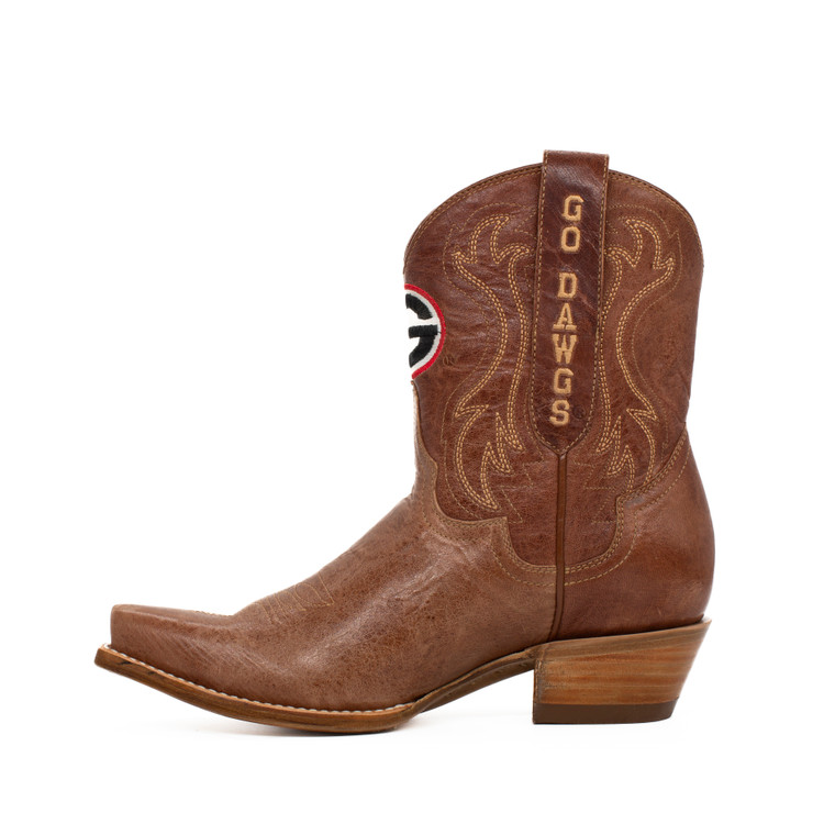 Gameday Boots Sarah - Gameday Women's Shorty Tan Western Boot - Georgia Bulldogs