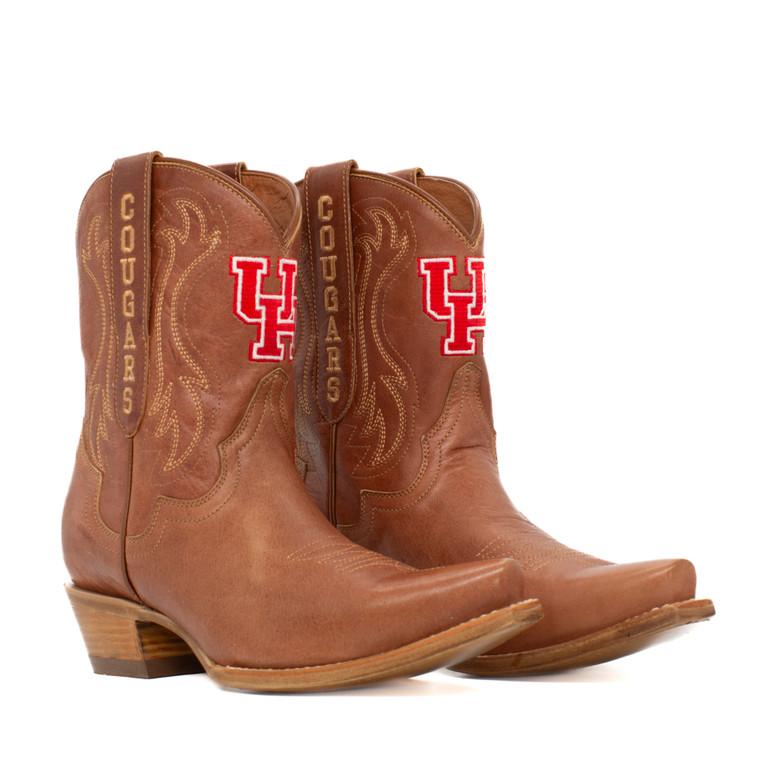 gameday boots Sarah - Gameday Women's Shorty Tan Western Boot - Houston Cougars