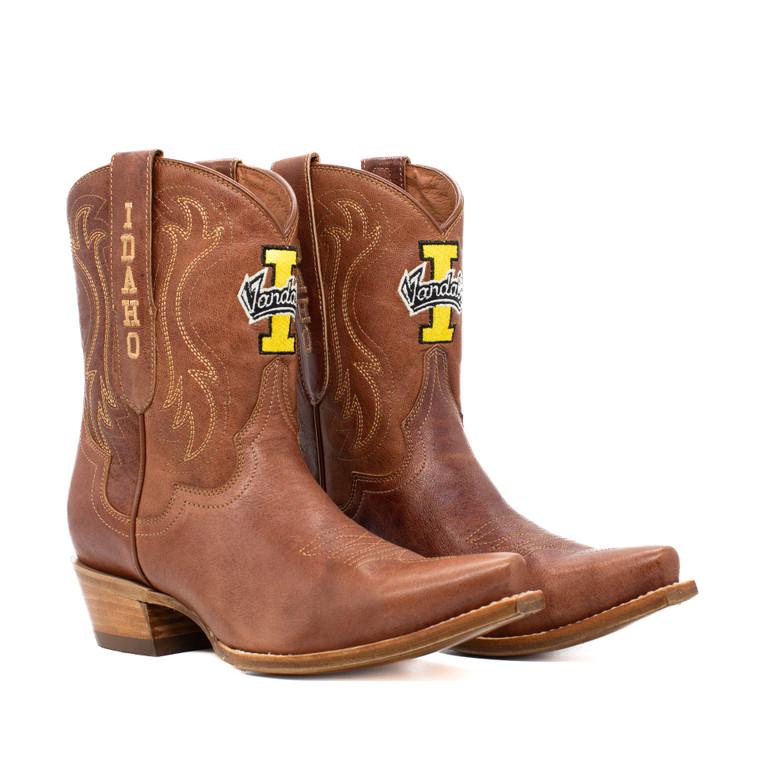 gameday boots Sarah - Gameday Women's Shorty Tan Western Boot - Idaho Vandals