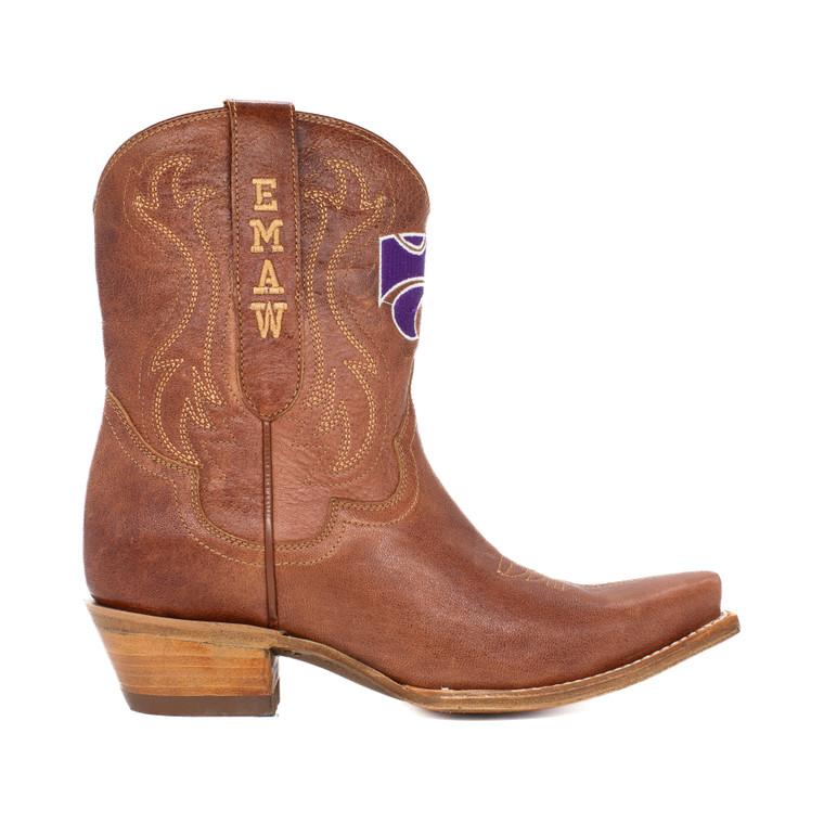 Gameday Boots Sarah - Gameday Women's Shorty Tan Western Boot - Kansas State Wildcats