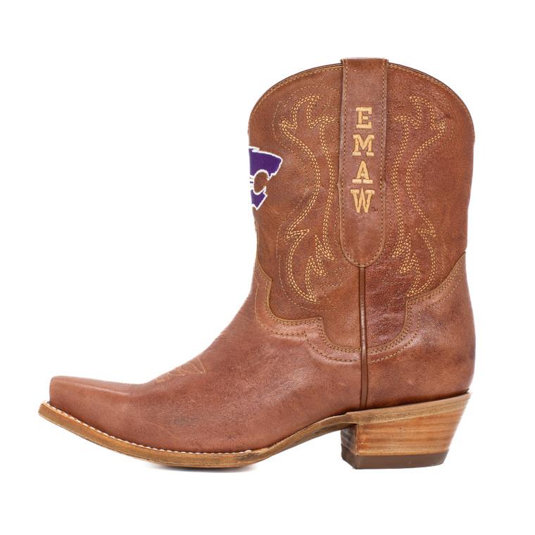 Gameday Boots Sarah - Gameday Women's Shorty Tan Western Boot - Kansas State Wildcats